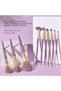 9-Piece Makeup Brush Set with Travel Case, Ultra Soft Synthetic Bristles, Professional Face & Eye Makeup Brushes for Foundation, Powder, Blush, Contour & Eyeshadow, Purple - 5
