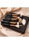 15-Piece Professional Makeup Brush Set with PU Leather Cosmetic Bag – Premium Soft Synthetic Bristles for Foundation, Powder, Blush, Concealer, Eyeshadow & Contouring - 3
