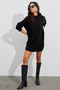 Women's Black Knitwear Tunic Yvz110