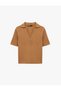 Buttoned Polo V-Neck Short Sleeve Knitwear Sweater - 6