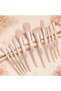 11-Piece Professional Makeup Brush Set with Portable Travel Case – Soft Synthetic Bristles – Face & Eye Makeup Brushes – Pink - 2