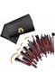 26-PCS Professional Makeup Brush Set with PU Leather Case, Premium Soft Synthetic Bristles, Face Foundation Powder Blush Contour Eye Shadow Lip & Eyebrow Brushes for Women
