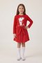 Girl's Red Long Sleeve Ataturk T-Shirt Red Bow Beaded Skirt 23 April 29 October Show Outfit - 2