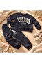 Boy's london league burgundy embroidered top and bottom set - 2