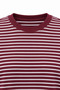 2267 Women's Striped Back Printed Oversize Sweatshirt Claret Red - 3