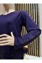 Women's Middle Age and Above Laser Cut Hem Daisy Winter Mother Combed Cotton Blouse - 3