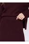 Esvab • Modern & Distinctive A-Line Knitwear Skirt with Waist Cord - 3
