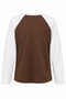 2242 Raglan Long Sleeve Double Color Crew Neck T-Shirt White - 3