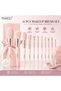 11-Piece Professional Makeup Brush Set with Portable Travel Case – Soft Synthetic Bristles – Face & Eye Makeup Brushes – Pink - 3