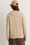 Women's Beige Dachshund Embroidered Crew Neck Relaxed Knitwear Sweater 7208 60286641 - 7