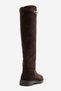 Clare Brown Suede Belted Women's Riding Boots - 7