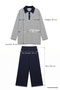 Thin Striped Navy Blue Double Suit - 5