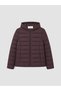 Plum Hooded Women's Puffer Jacket