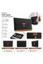 15.6 Inch Buttoned Felt Laptop and Briefcase, Notebook Computer and File Carrying Bag