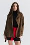 Belted Faux Suede Jacket - 3