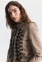 Embroidered Jacket with Fancy Button Detail - 5