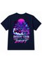 Neon Drift Arcade Racing Back Graphic Kids T-Shirt