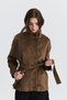 Belted Faux Suede Jacket - 5