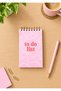 Pastel Pink Themed 3-Piece Non-Timed Planning Set A5 Metal Spiral Bound Cardboard Cover Pastel Pink Themed 3-Piece Planning Set - 5
