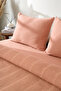 Powder Pink Waffle Bedspread – Double Size - 2