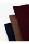 Cotton Ribbed 3-Piece Sock Set - 3