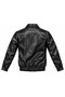 Men's Pu Leather Premium Bomber Coat Quilted Lined Leather Jacket Water and Wind Resistant - 2