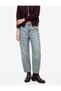 Cotton Regular Waist Pocket Balloon Fit Relax Barrel Denim Trousers - Barrel Jeans - 3