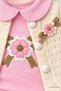 Baby Girl Set Floral Patterned Knitwear Cardigan Body Pants 3-Piece Set Premium Set 3 6 9 12 Months - 3