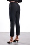 Black Straight Cut Fabric Trousers 9031 - 6
