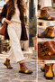 Genuine Leather Women's Boots – Lace-Up, Side Zipper, Handcrafted Detail Model Name: Eir - 2