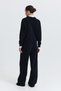 Crew Neck Sweatshirt and Wide Leg Pants Set - 5
