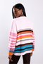 Pink Striped Soft Textured Cardigan 5611 - 6