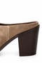 Mink Heeled Sabo Slippers 26334 - 3