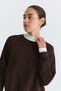 Crew Neck Sweatshirt and Wide Leg Pants Set - 4