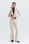 Zippered Sweatshirt and Bell-Bottom Sweatpants Set