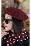Burgundy Color Cap Hat - 3