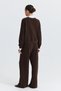Crew Neck Sweatshirt and Wide Leg Pants Set - 6