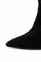 Black Pointed Toe Heeled Boots 26094 - 5