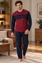 Long Sleeve Single Jersey Fabric Collar Buttoned Embroidery Detailed Men's Pajama Set - 4