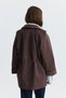 Waxed Look Velvet Collar Jacket - 8
