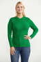 Motifed Comfortable Fit Knitwear Sweater - Green - 2