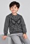 Boys' 2-Piece Sweatshirt Set with Spider Embroidery and Print Detail - 6