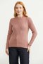 Motifed Comfortable Fit Knitwear Sweater - Rose - 2