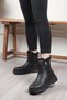 Women's Double Zipper Woolen Lace-Up Boots - 4