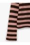Slim Fit Crew Neck Long Sleeve Striped T-Shirt - 3