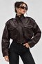 Women's Epaulet Double Pocket Zr Model Leather Jacket