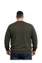 Khaki Crew Neck Knitwear Plus Size Men's Sweater - 2