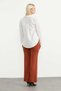 Ribbed Knit Trousers with Front Pocket Detail - Tile Color - 5