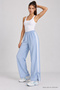 Wide Leg Striped Ayrobin Pants Lnz0005 Sky Blue - 3