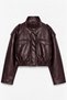 Women's Epaulet Double Pocket Zr Model Leather Jacket - 4